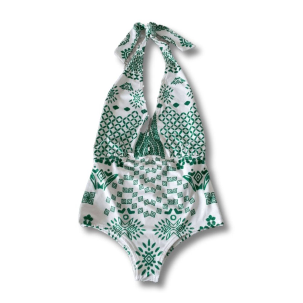 Rococo Sand printed beaded one piece swimsuit